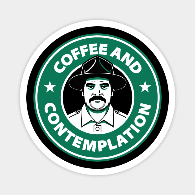 Coffee and Contemplation Magnet by DCLawrenceUK